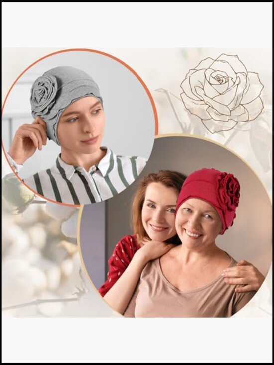 6 Pack Cotton Chemo Turban Beanie Soft Head Scarf Hats for Hair Loss main image 7